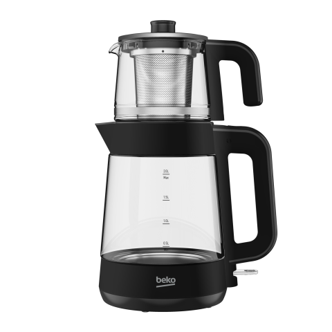 Beko CM 5964 B Floral Siyah 1900 W Cam Demlikli Çay Makinesi