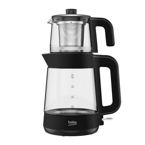 Beko CM 5964 B Floral Siyah 1900 W Cam Demlikli Çay Makinesi