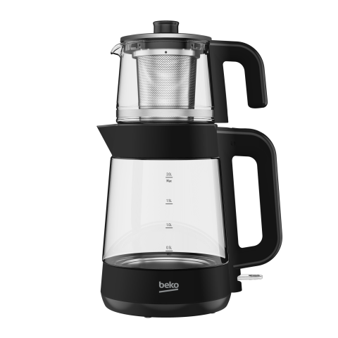 Beko CM 5964 B Floral Siyah 1900 W Cam Demlikli Çay Makinesi