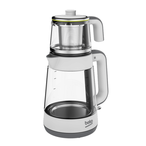 Beko CM 5964 Floral Beyaz 1900 W Cam Demlikli Çay Makinesi