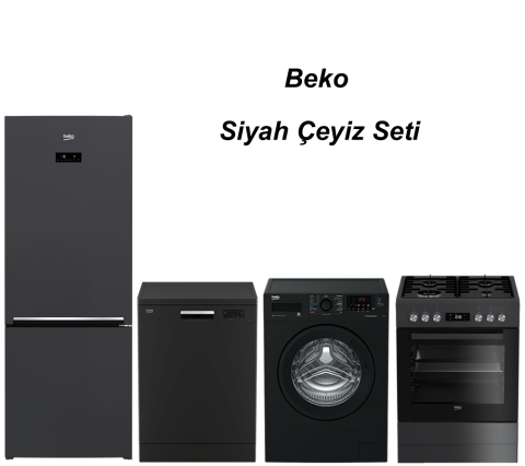 Beko Siyah 4'lü Çeyiz Seti