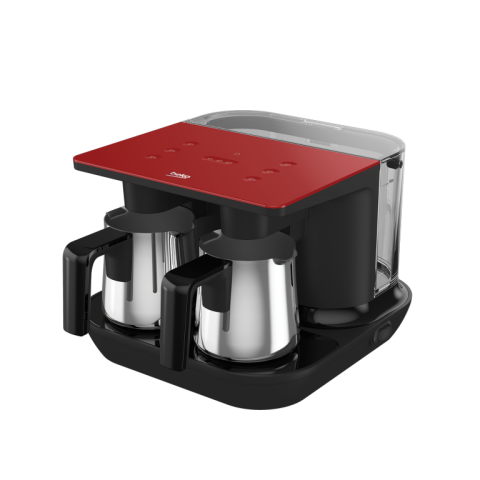 Beko TKM 8961 K Keyf Kırmızı Çelik İkili Kahve Makinesi