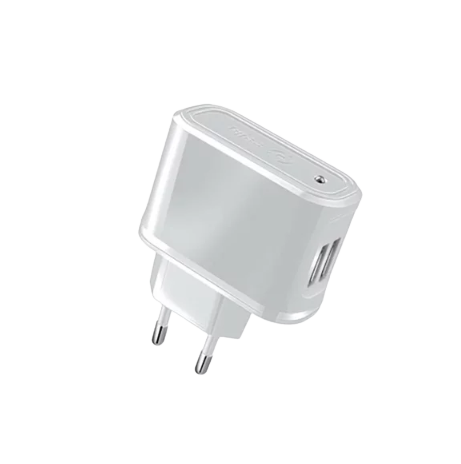 Celly Seyahat Şarjı 2.1A  2xUSB Beyaz Şarj Adaptörü