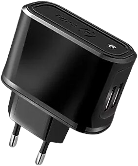 Celly Seyahat Şarjı 2.1A  2xUSB Siyah Şarj Adaptörü